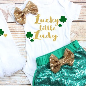 First Saint Patrick's Day Girl, St Patricks Day Baby, My 1st St Patricks Day, Girls Shamrock Shirt St Patricks Day Outfit, Lucky Little Lady