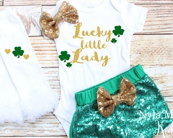 First Saint Patrick’s Day Girl, St Patricks Day Baby, My 1st St Patricks Day, Girls Shamrock Shirt St Patricks Day Outfit, Lucky Little Lady