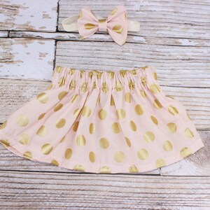 Pink and Gold First Birthday Outfit, Girls Birthday, Baby twirl skirt, First Birthday, Gold Birthday Outfit, Pink First Birthday