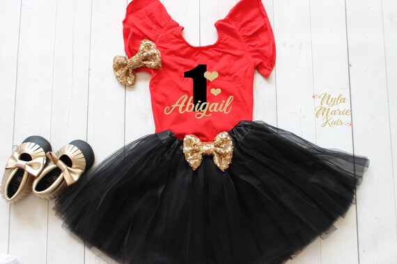 Red and black birthday outfit Clearance