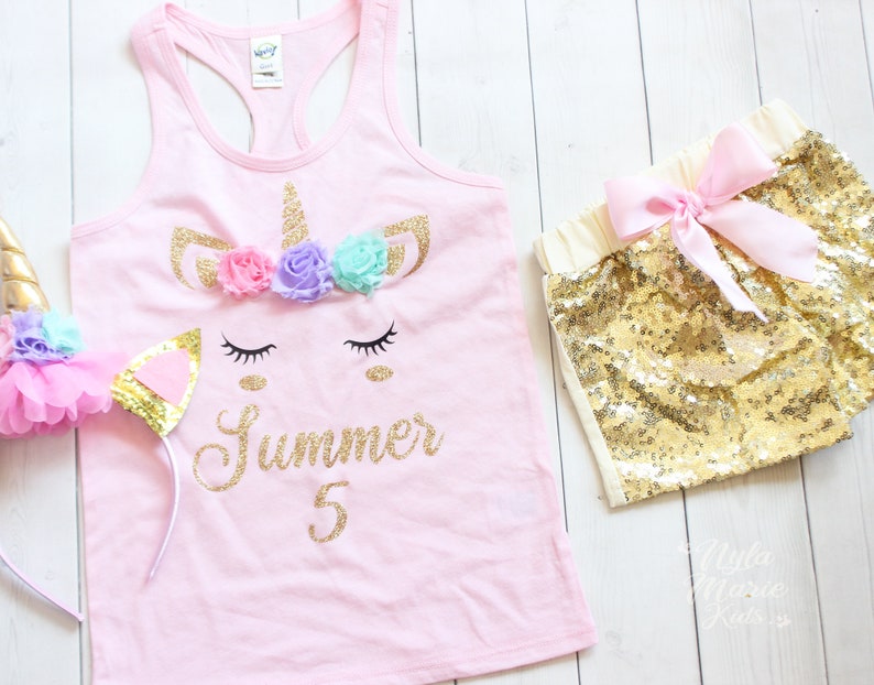 unicorn 5th birthday outfit