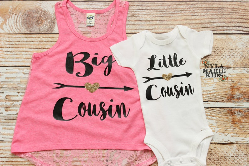 Big Cousin Shirt Girl Baby Girls Clothing Sibling Etsy