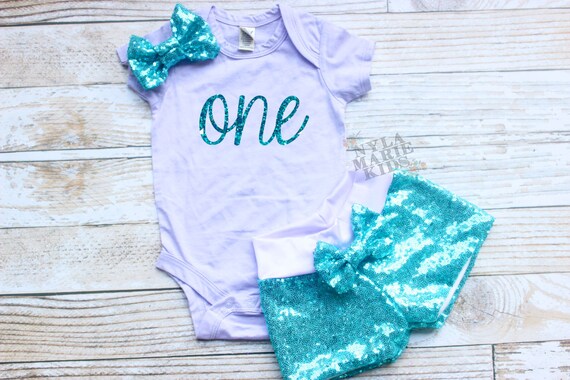 mermaid one year old birthday outfit