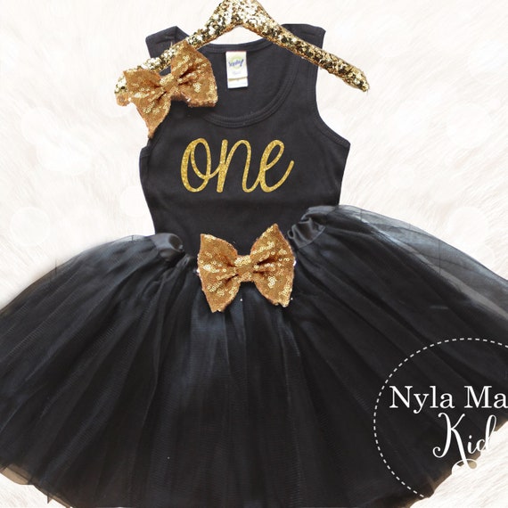 black and gold birthday dress