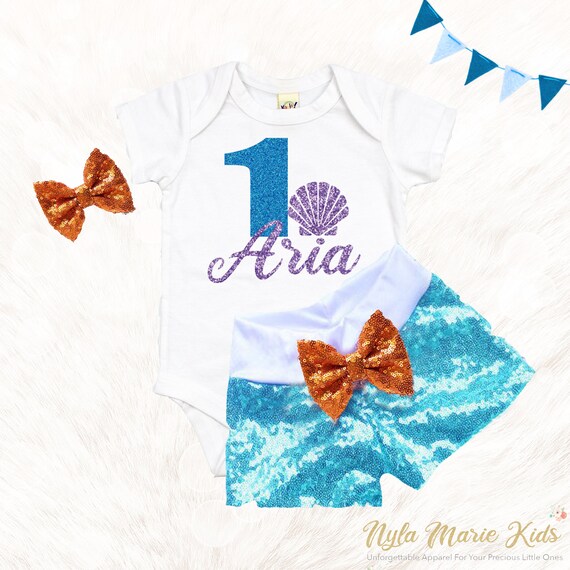 mermaid 1st birthday outfit