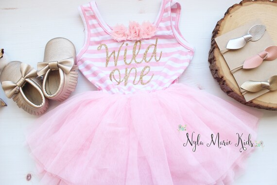 pink first birthday dress