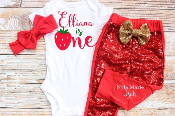 strawberry shortcake 1st birthday outfit