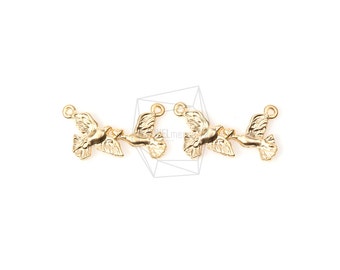 CNT-096-MG/4PCS/Dove Couple Charm/10mm x 22mm/Jewelry Making