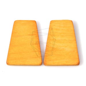 BSC-269-G / 2pcs / Cuentas de madera cuadradas grandes / 33 mm x 44 mm / cuentas cuadradas de madera / Fabricación de joyas
