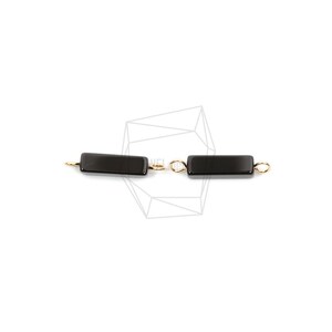 STO-093-G / 2PCS / Pendentif en pierre précieuse / 4mm x 20mm / plaqué sur laiton, fabrication de pierres précieuses / bijoux