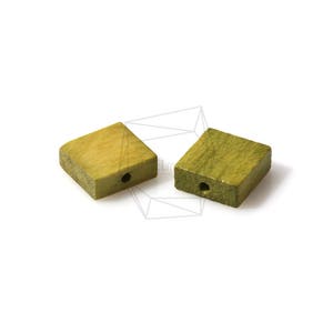 BSC-261-G/5pcs/Square Wooden Beads /10mm x 10mm/wooden Square beads/Jewelry Making