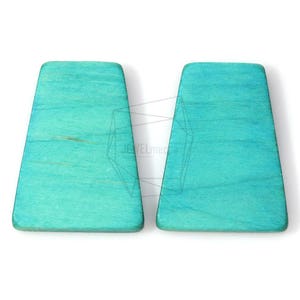 BSC-272-G / 2pcs / Cuentas de madera cuadradas grandes / 33 mm x 44 mm / cuentas cuadradas de madera / Fabricación de joyas