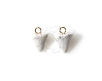 STO-042-G/2Stk-Steinkegel Anhänger/ 9mmx12mm/Vergoldet über Messing/Schmuckherstellung