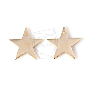 PDT-928-MG/2pcs/Star  Pendant/23mm x 23mm/Matte Gold Plated Over Brass/Jewelry Making