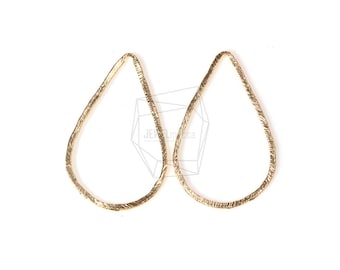 PDT-1168-MG / 4pcs / Colgante de lágrima / 27 mm x 42 mm / Chapado en oro mate sobre estaño / fabricación de joyas