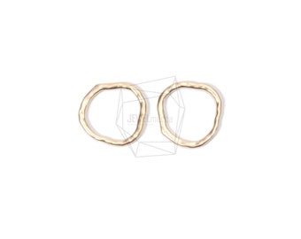 PDT-1628-MG/2PCS/Ring Connector Pendant/19mm X 18mm/Matte Gold/Plated Over Brass/Jewelry Making