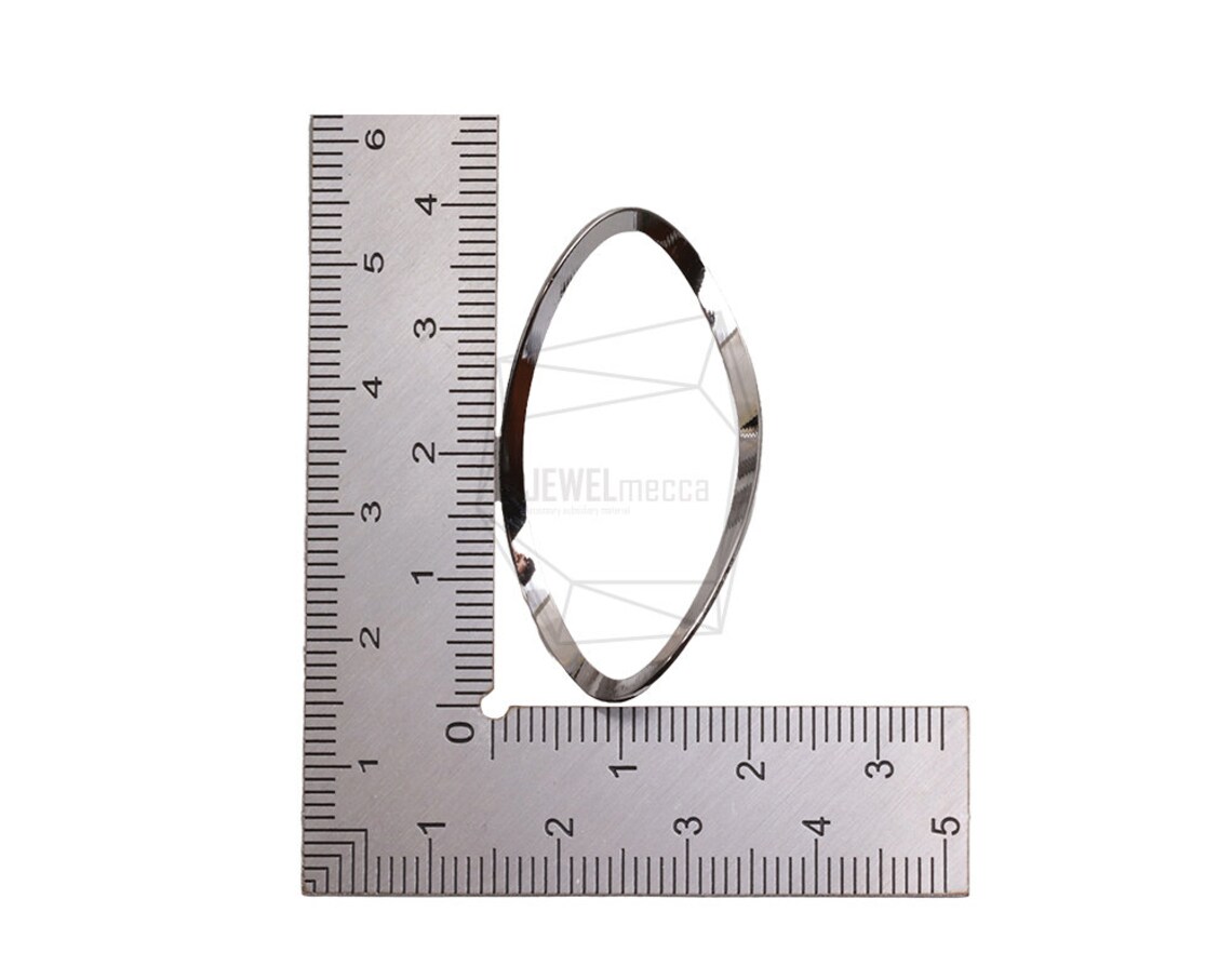 Pdt-2740-r/2pcs/bumpy Thin Round Pendant/21mm X 40mm/rhodium Plated ...