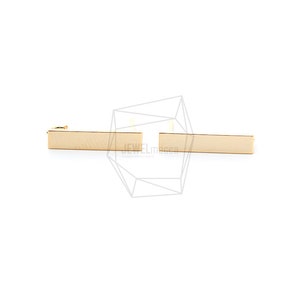 ERG-922-G/2PCS/Short Bar Earring Post/3mm x 15mm/Gold Plated over Brass/Jewelry Making