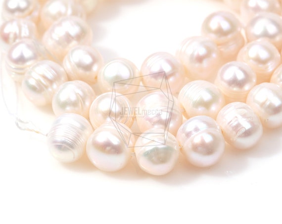 10 Perles D'eau Douce Naturelles (culture) - Diamètre 7mm - Pour Création De Bijoux