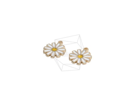 Pdt-2918-g/2pcs/daisy Flower Pendant/10.4mm X 12.5mm/gold Plated