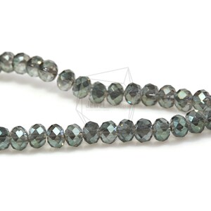 GLA-103-G/Faceted Crystal Rondelle Bead/6mm/ 1 strand/Jewelry Making