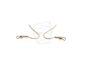 ERG-2597-G/10st-Simple Line Hook-oorbellen-French Hook-oorbellen-Vishaak-Oorbelbevindingen/Sieraden maken