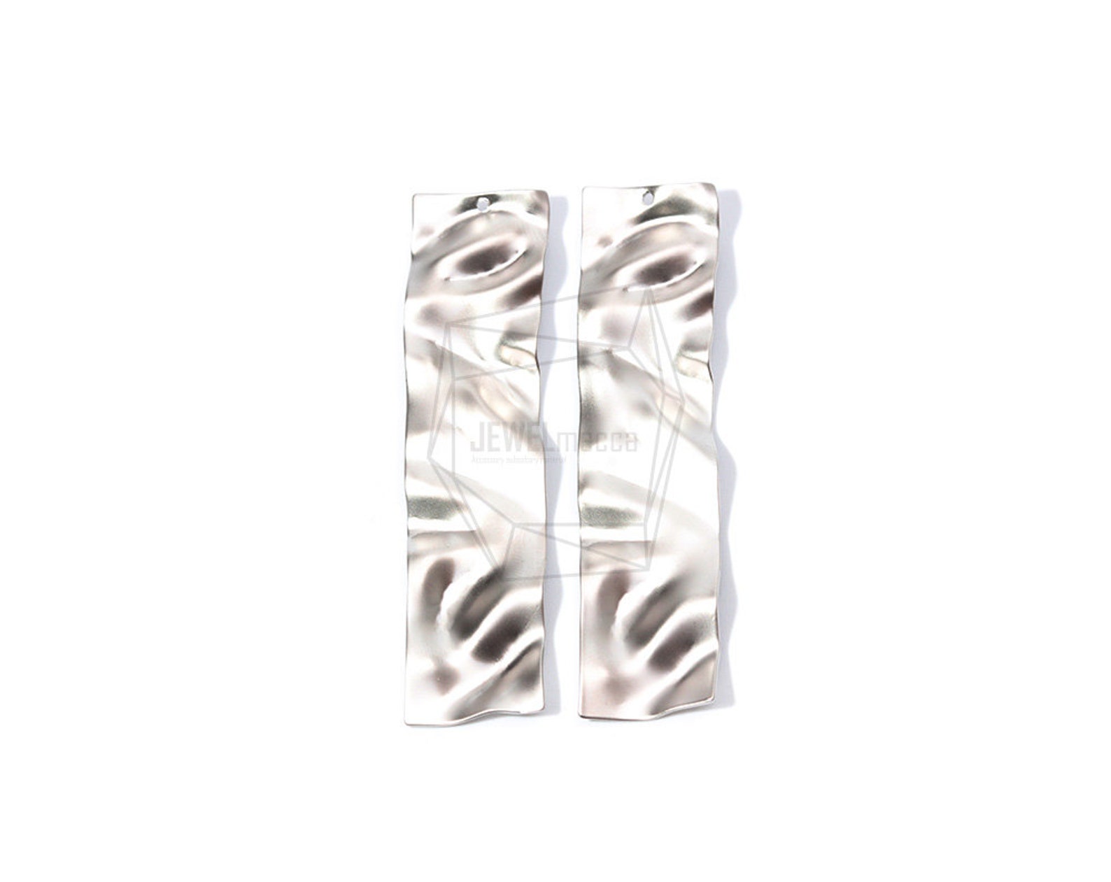 Matte Rhodium Wavy Bar Pendant, Brass Jewelry Making (2pcs) - Etsy