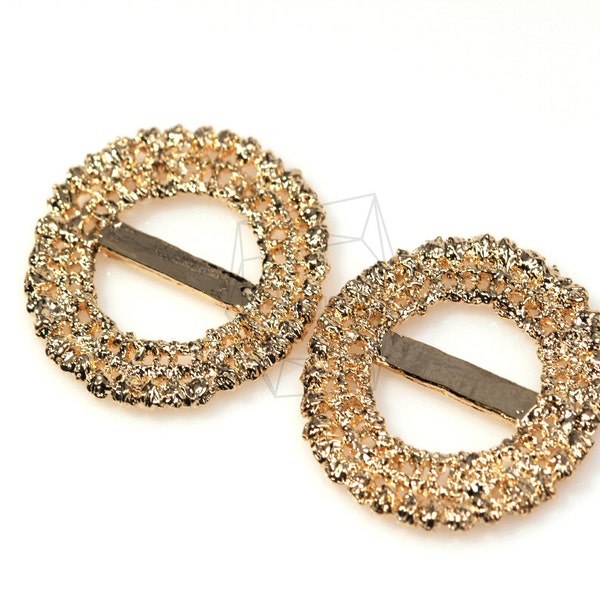 PDT-213-MG/5Pcs-Circle Lace Pendant/ 26mm/matte Gold Plated over Pewter/Jewelry Making