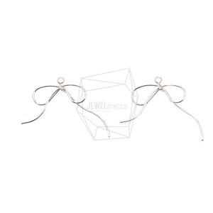 PDT-2567-R/2PCS/Seilband Anhänger/24mm X 32mm/Rhodiniert über Messing/Schmuckherstellung