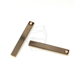 PDT-219-G/5Stk-Bar Anhänger,Quadratische Bar /5mmx33mm/Glänzend vergoldet über Messing/Schmuckherstellung