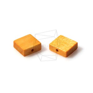 BSC-259-G/5pcs/Square Wooden Beads /10mm x 10mm/wooden Square beads/Jewelry Making