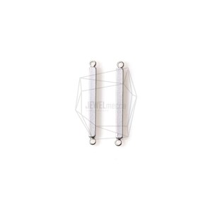 CNT-134-MR/4PCS/Bar Charm/2mm x 22/Matte Rhodium Plated over Brass/Jewelry Making