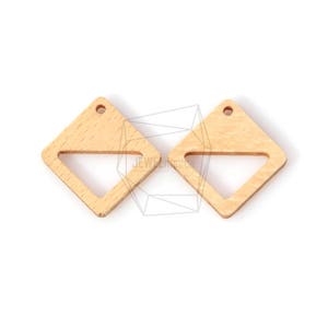 BSC-320-G/4pcs/Square Wooden Beads /17mm x 17mm/wooden Square beads/Jewelry Making