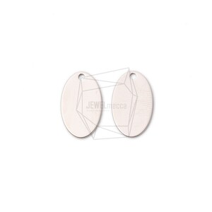PDT-2041-MR/4PCS/Plain Name Tags Pendant/10mm X 18mm/Matte Rhodium Plated Over Brass/Jewelry Making