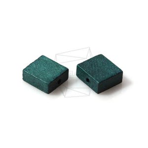 BSC-265-G/5pcs/Square Wooden Beads /10mm x 10mm/wooden Square beads/Jewelry Making