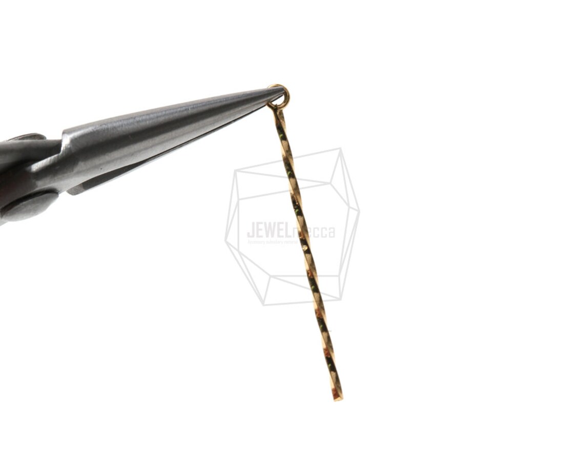 Pdt-999-g/2pcs/mini Vertical Twisty Bar Pendant/1mm X Etsy