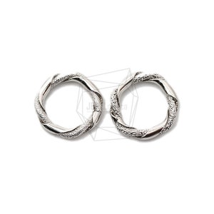 PDT-2416-R/2PCS/Kreis Kranz Anhänger/20mm X 20mm/Rhodiniert über Messing/Schmuckherstellung