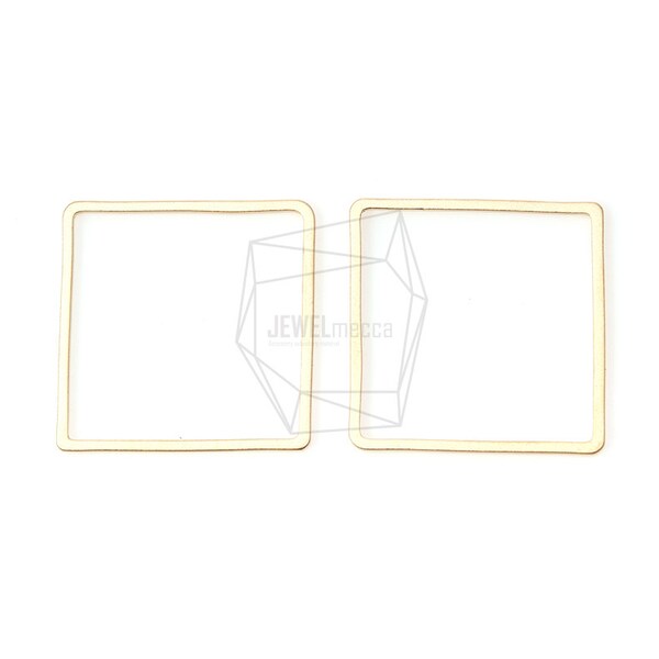 PDT-591-MG/5pcs/Square Charm/22m x22mm/Matt Gold Plated Over Brass/Jewelry Making