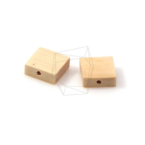BSC-258-G / 5pcs / Cuentas de madera cuadradas / 10 mm x 10 mm / cuentas cuadradas de madera / Fabricación de joyas