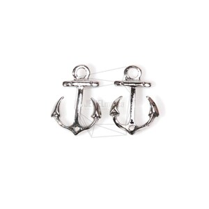 May include: Two silver anchor charms, each with a loop at the top for attaching to jewellery or other crafts.