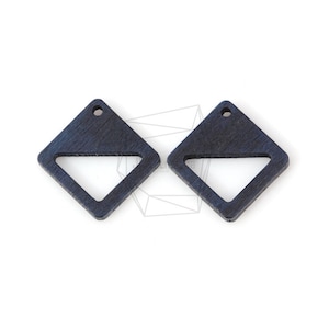 BSC-316-G / 4pcs / Cuentas de madera cuadradas / 17 mm x 17 mm / Cuentas cuadradas de madera / Fabricación de joyas