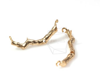 CNT-032-MG/5Pcs-Branch / 20mm/Pendant-Matte Gold Plated over brass/Jewelry Making