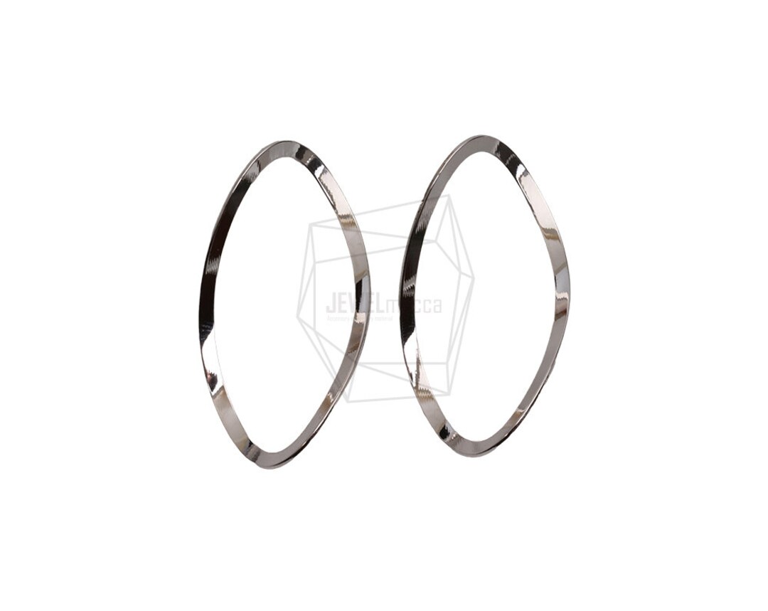 Pdt-2740-r/2pcs/bumpy Thin Round Pendant/21mm X 40mm/rhodium Plated ...