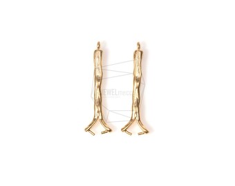 PDT-589-MG/4pcs/Matt Gold Stick Pendant/9mm x 29mm/Plated Over Brass/Jewelry Making