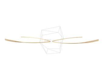 ERG-565-MG/2PCS/V Shape earring Wire/25mm X 60mm/Matte Gold Plated Over Brass/Jewelry Making
