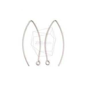ERG-2206-R/4PCS/Bent Wire Ear Hook/16mm x 42mm/Gold Plated over Brass