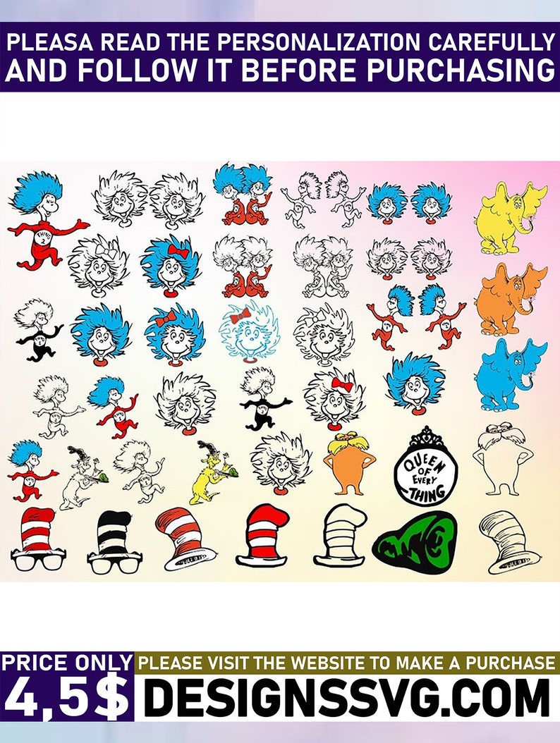 600 Files Dr Seuss Svg Bundle Layered Item, Dr. Seuss Quotes Cat in the ...