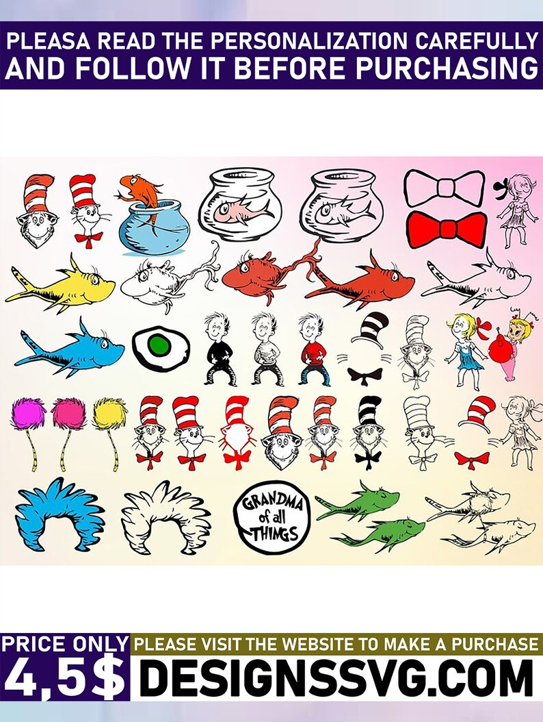 600 Files Dr Seuss Svg Bundle Layered Item, Dr. Seuss Quotes Cat in the ...