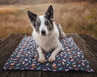 Coperta per cani, coperta da viaggio per cani, coperta per cani da esterno, coperta per cani arrotolabile, coperta per cani personalizzata, tessuto resistente alle intemperie