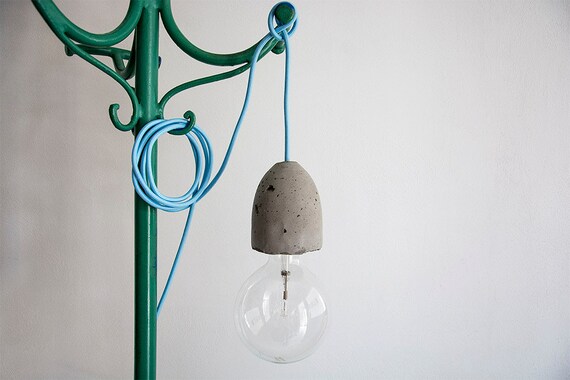 Douille en béton, cache douille ciment gris foncé, pour lampe suspension Douille en béton, cache douille ciment gris foncé, pour lampe suspension